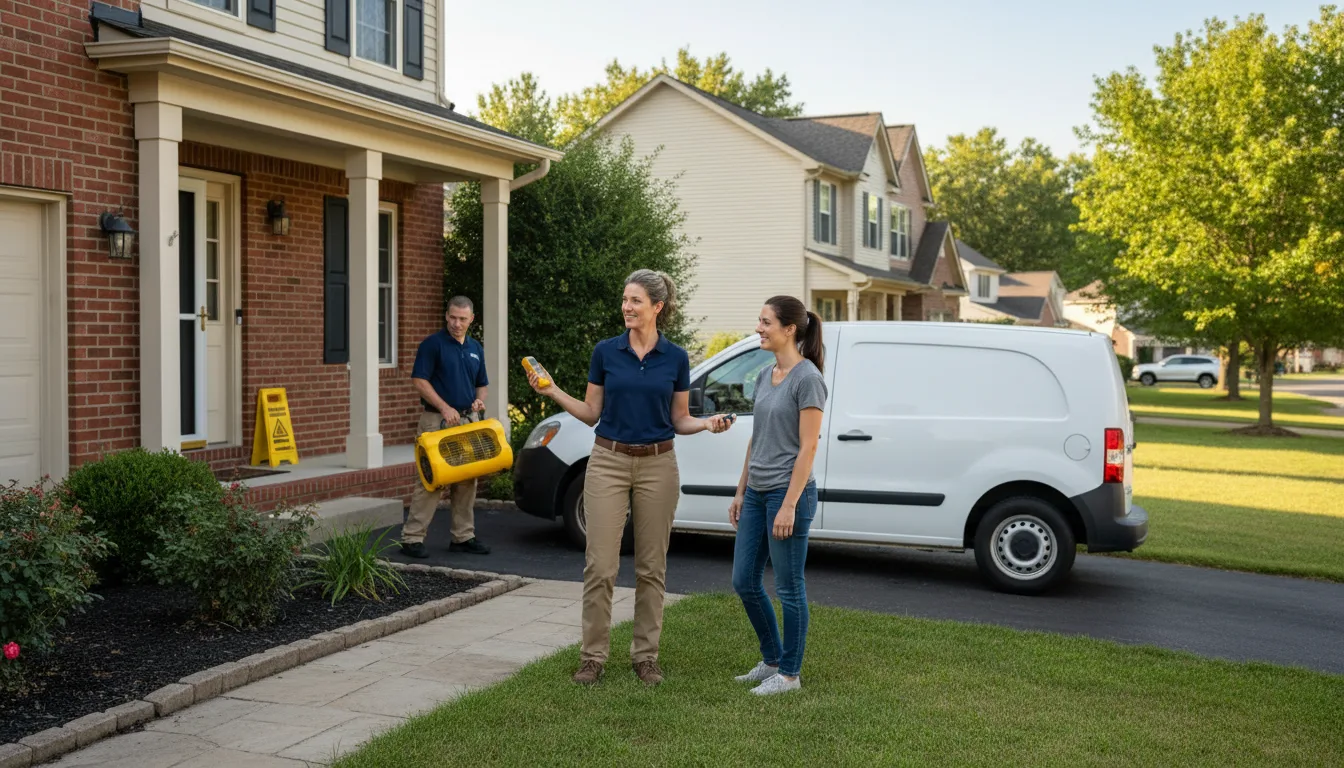 Residential water damage restoration in Blue River, WI